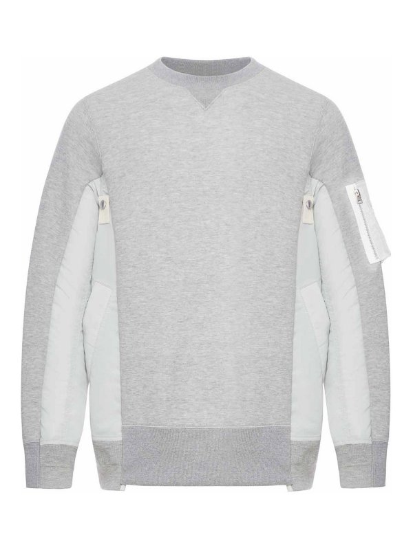 Sacai: Sweatshirts & Pulls - Sweat-Shirts - Gris