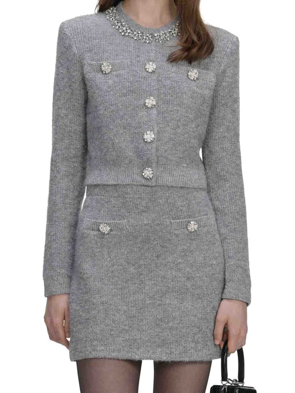 The Best Shops Self Portrait: Cárdigans - Cárdigan - Gris