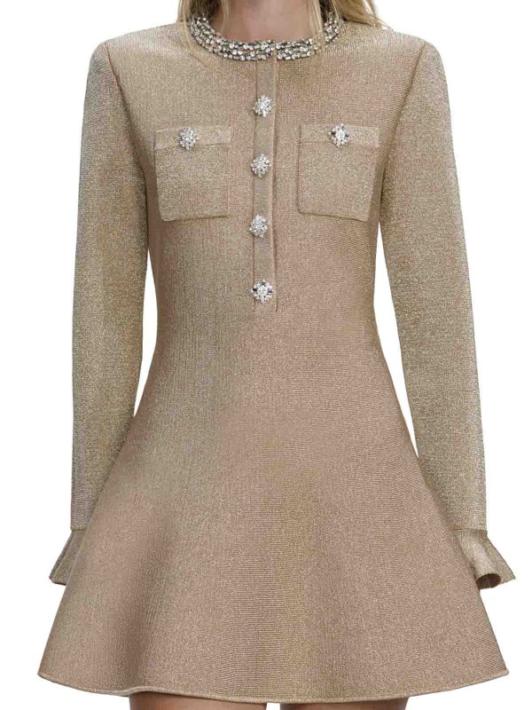 Rundhalspullover - Metallic shop online: Self Portrait