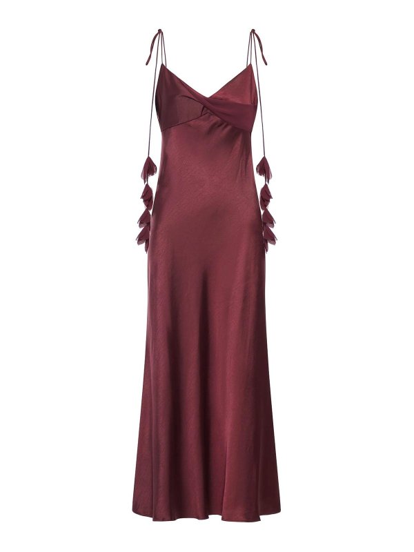 Self Portrait: ニーレングスドレス - 膝丈ドレス - 赤