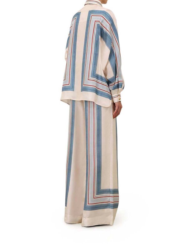 The Best Shops ZIMMERMANN: casual trousers - Wide-Waisted Silk Trousers