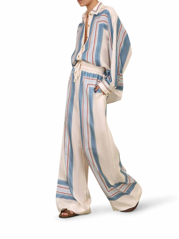 Wide-Waisted Silk Trousers shop online: ZIMMERMANN