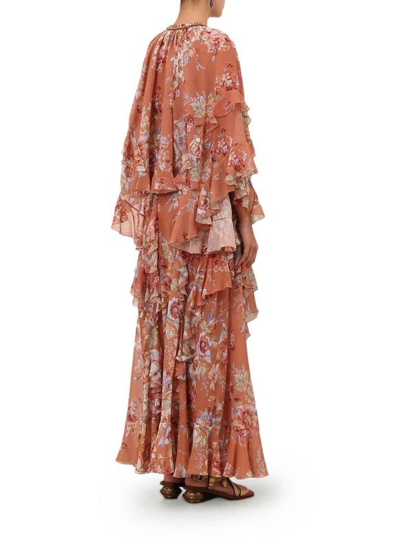 The Best Shops ZIMMERMANN: ニーレングススカート＆ミディ丈 - 膝丈/ミディスカート - マルチカラー