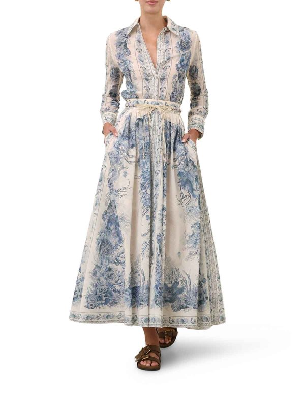 ZIMMERMANN: ニーレングススカート＆ミディ丈 online - 膝丈/ミディスカート - ブルー