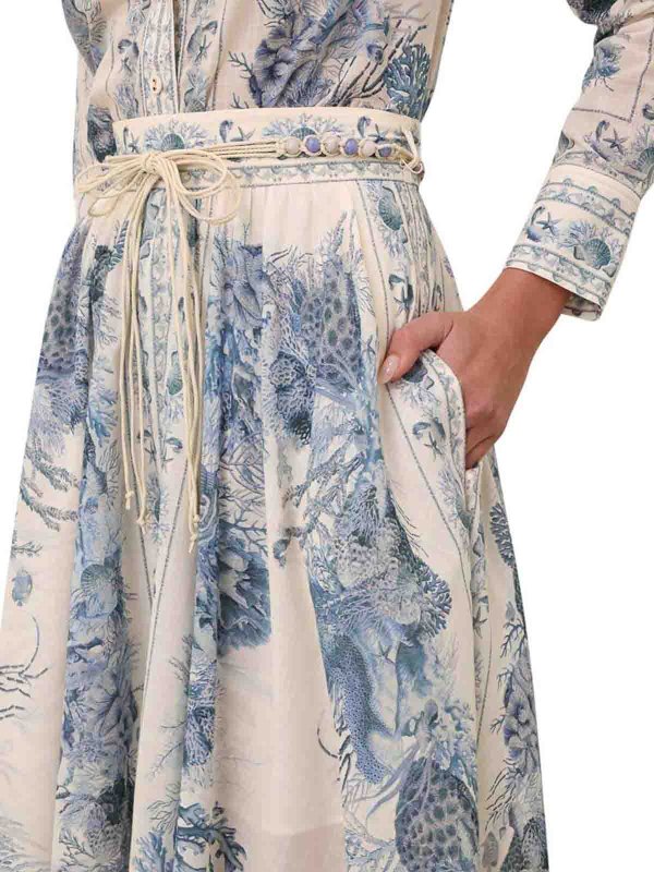 ZIMMERMANN buy online 膝丈/ミディスカート - ブルー