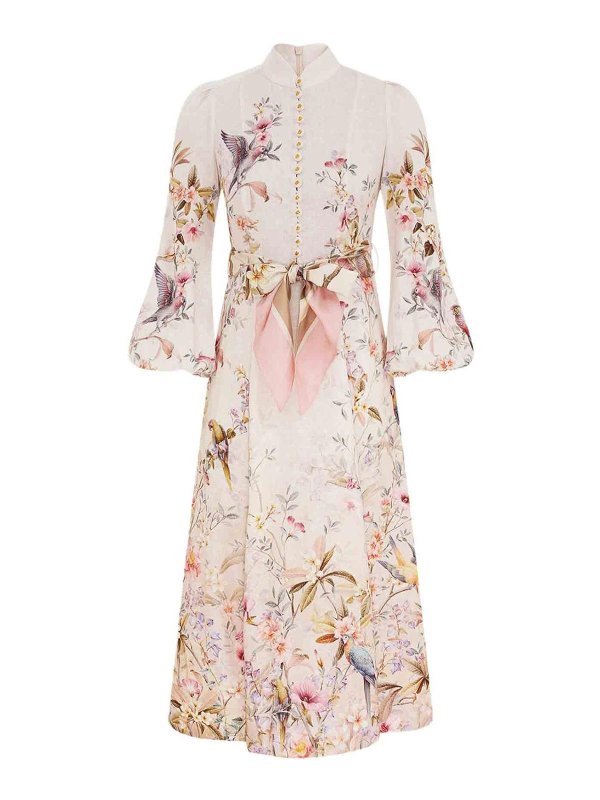 ZIMMERMANN: knee length dresses - Rebellion Button Midi Dress