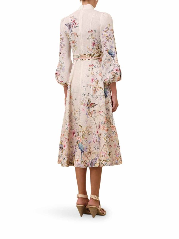 The Best Shops ZIMMERMANN: knee length dresses - Rebellion Button Midi Dress