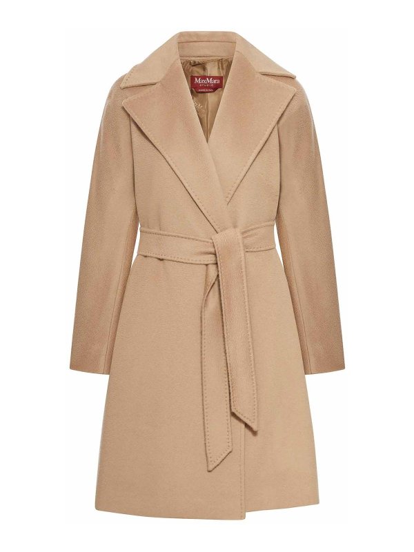 Max Mara: ニーレングスコート - 膝丈コート - ヌードカラー