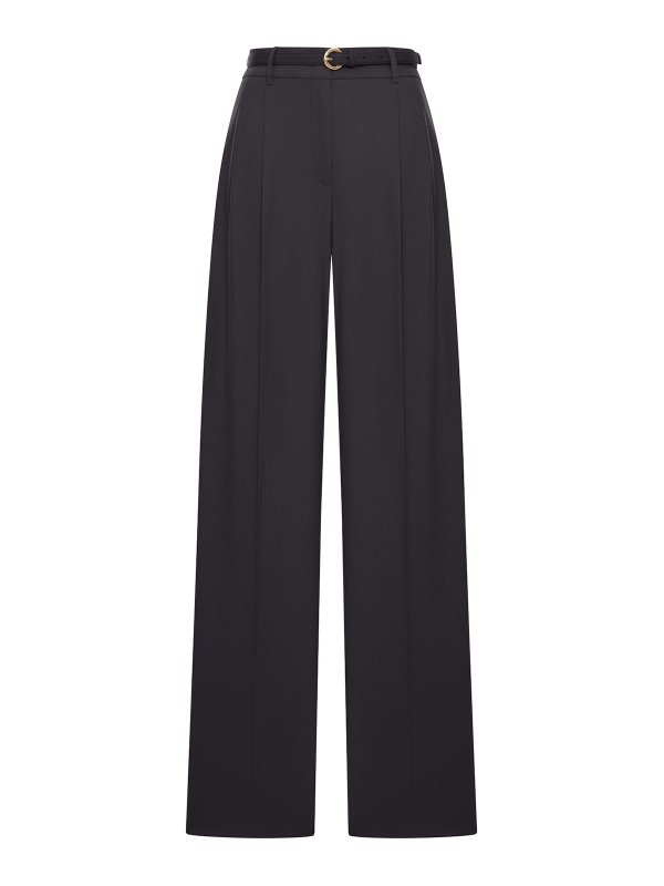 Max Mara: casual trousers - Wool Tassel Entry Trousers