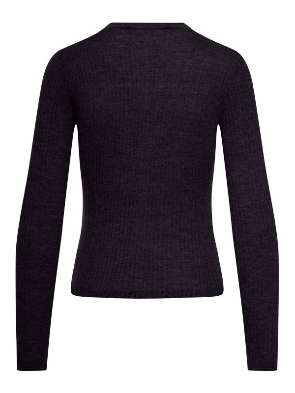 Max Mara: cardigans online - Ribbed Silk Cardigan