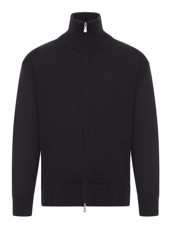 NOME: Strickpullover mit Rundhalsausschnitt - Rundhalspullover - Schwarz