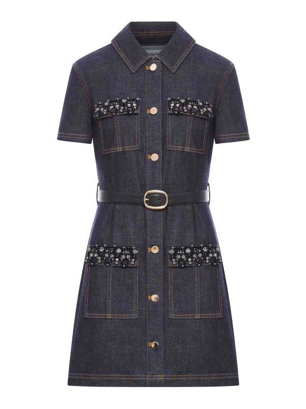Self Portrait: Vestidos cortos - Vestido Corto - Azul