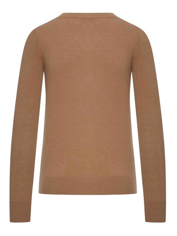 S MAX MARA: Strickpullover mit Rundhalsausschnitt online - Rundhalspullover - Nude