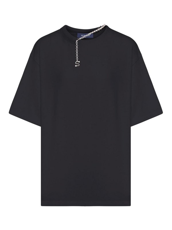 SPORTMAX: T-shirts - T-Shirt - Schwarz