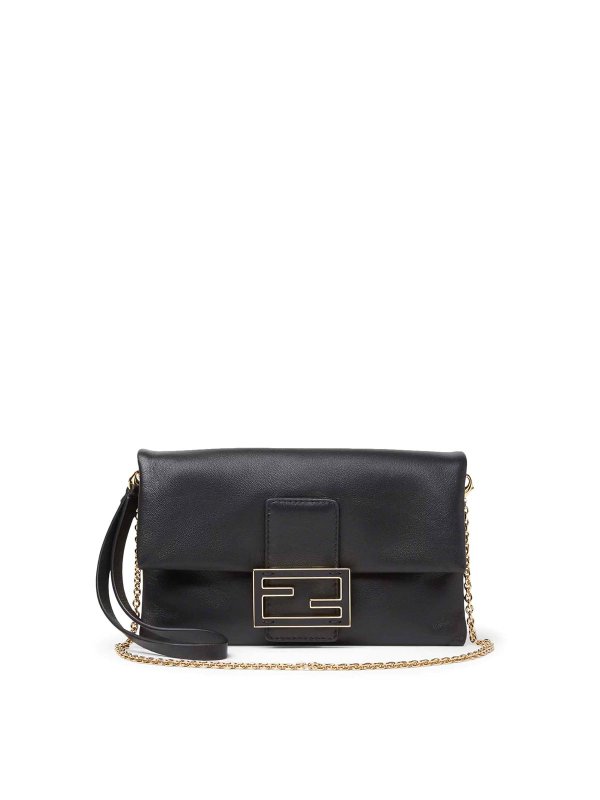 FENDI: totes bags - Nappa Leather Baguette Mom Pouch