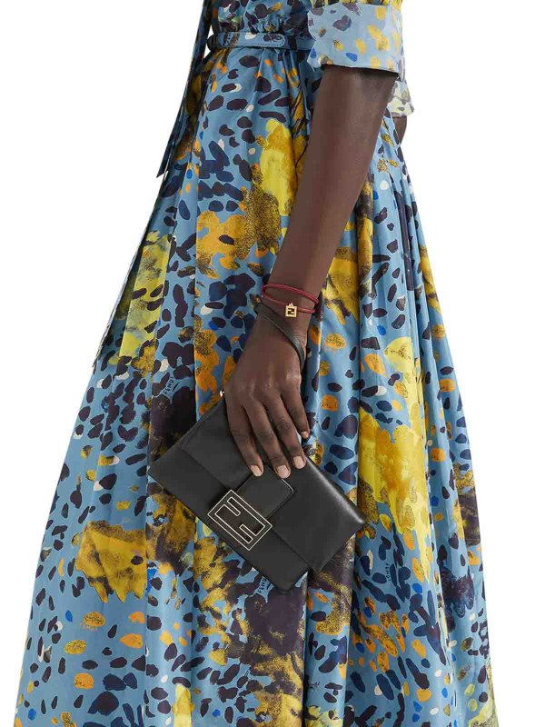 FENDI: totes bags online - Nappa Leather Baguette Mom Pouch