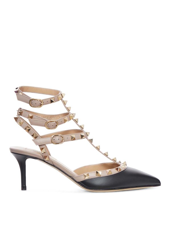 VALENTINO GARAVANI: court shoes - Rockstud Leather Pumps