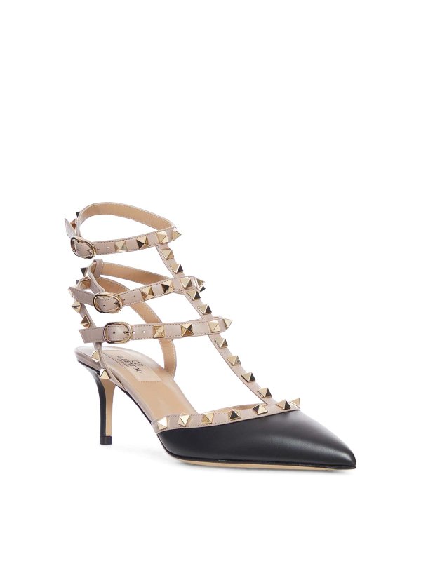VALENTINO GARAVANI: court shoes online - Rockstud Leather Pumps