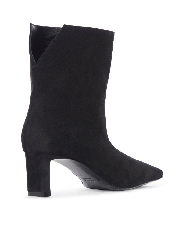 The Best Shops KHAITE: ankle boots - Black Suede Ankle Boots