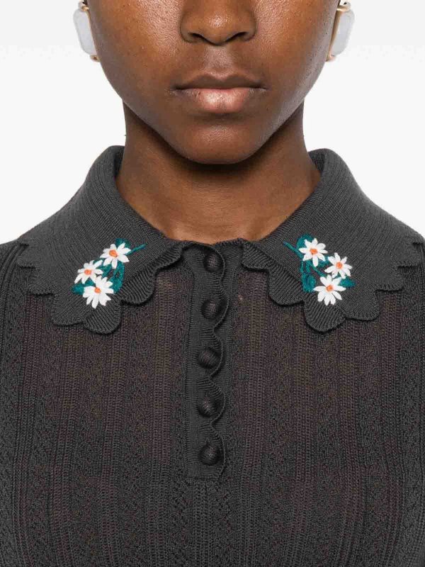 Self Portrait: ポロシャツ online - ポロシャツ - グレー