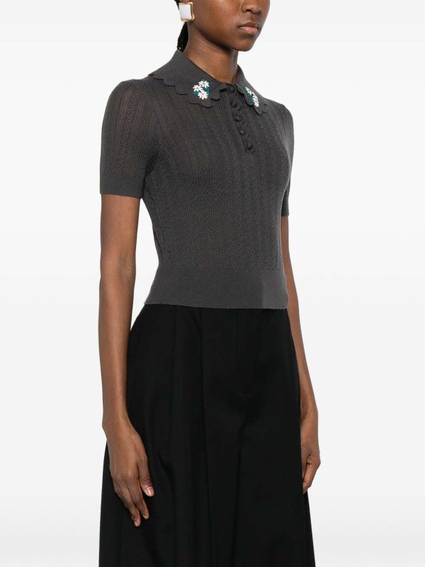 ポロシャツ - グレー shop online: Self Portrait