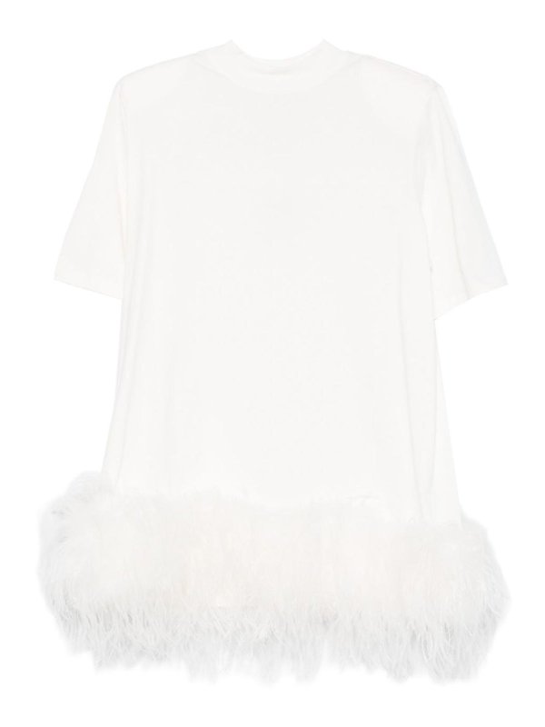 The Attico: short dresses - Feathered Short Dress