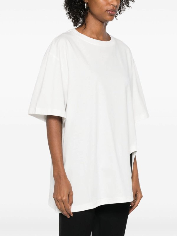 The Best Shops The Attico: t-shirts - Asymmetric Cotton T-Shirt