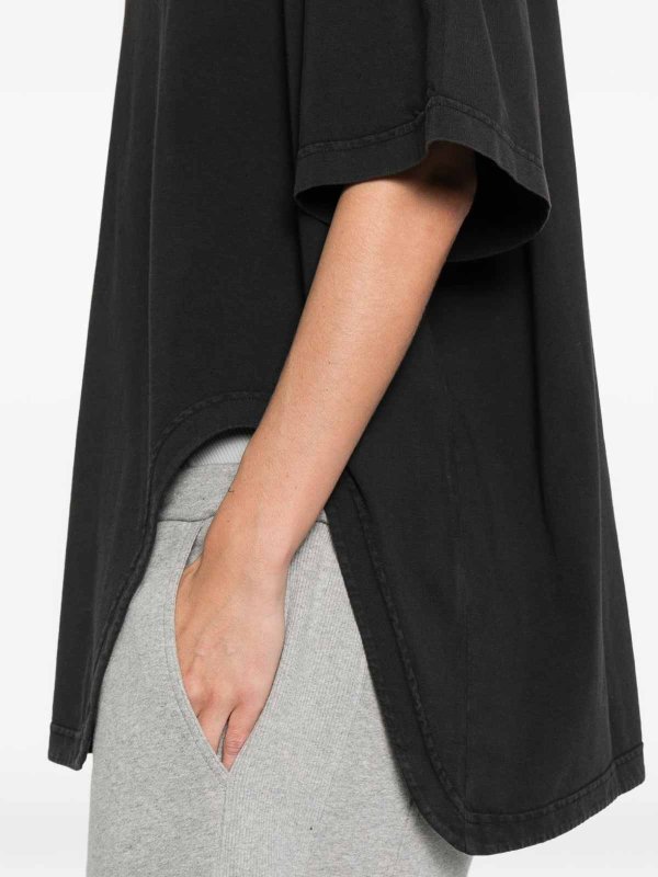 The Best Shops The Attico: t-shirt - T-shirt asimmetrica in cotone