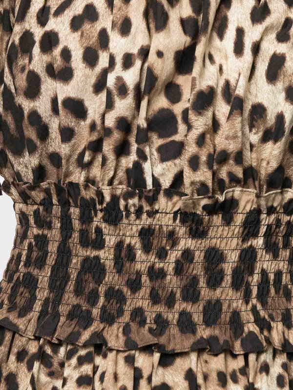 DOLCE & GABBANA buy online Vestito  corto con stampa leopardata