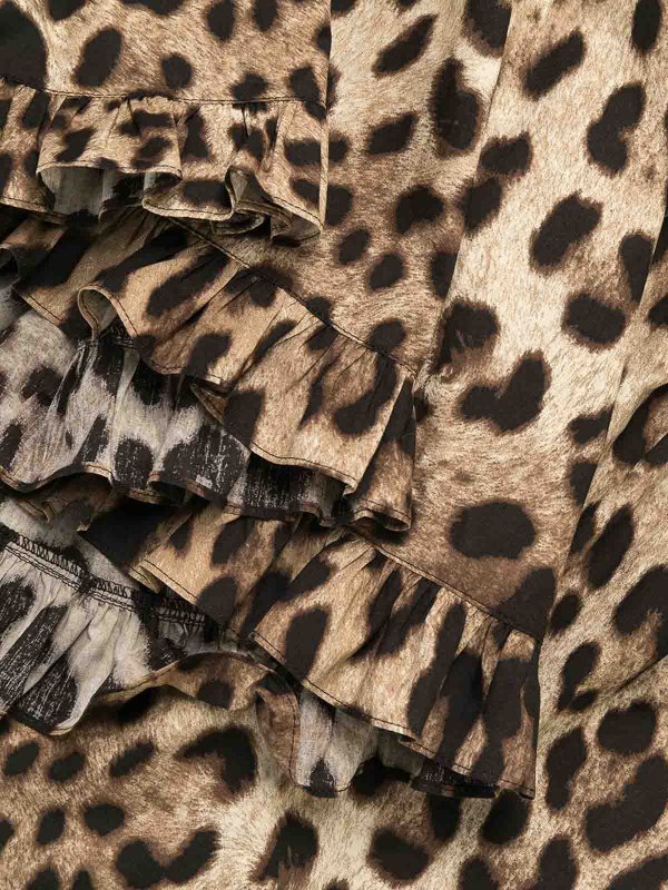 abiti corti shop online Vestito  corto con stampa leopardata