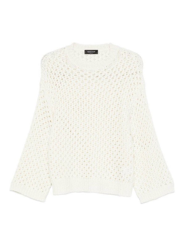 FABIANA FILIPPI: Strickpullover mit Rundhalsausschnitt - Rundhalspullover - Beige