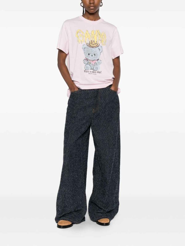 The Best Shops GANNI: Tシャツ - Tシャツ - ヌードカラー