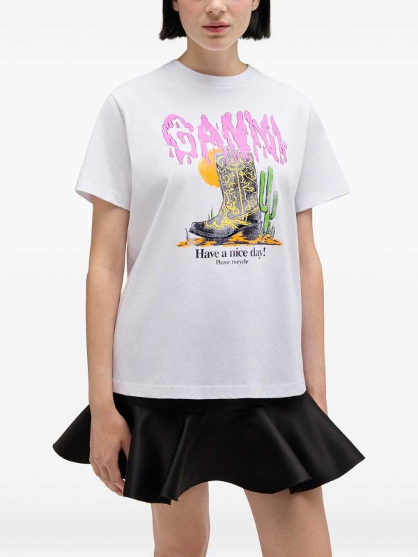 GANNI: t-shirts online - Boots Organic Cotton T-Shirt