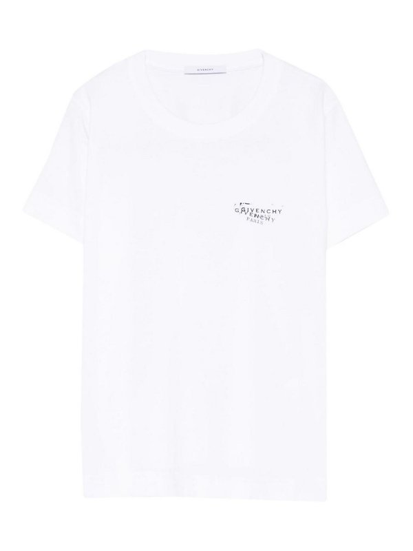 GIVENCHY: t-shirts - Logo Cotton T-Shirt