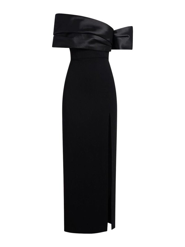 SOLACE LONDON: ショートドレス - ショートドレス - 黒