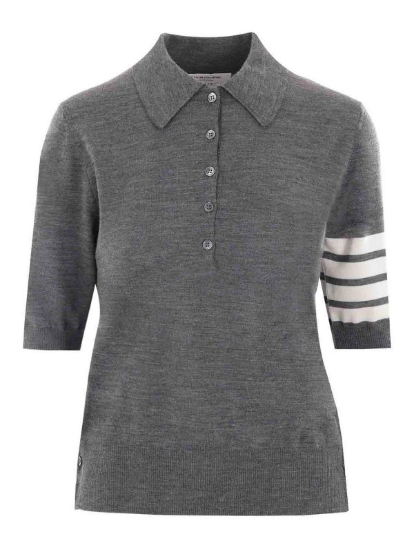 THOM BROWNE: polo shirts - Wool Polo Shirt