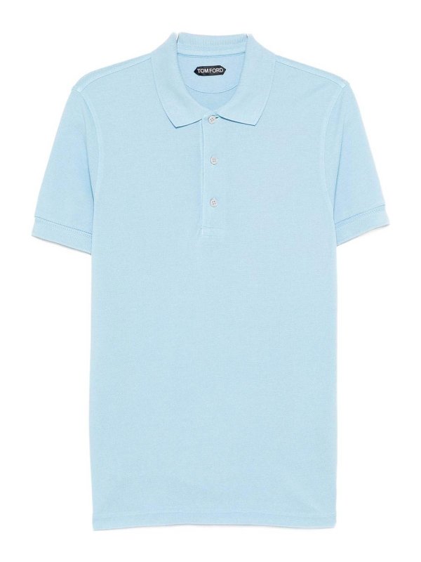 TOM FORD: polo shirts - Cotton Blend Polo Shirt