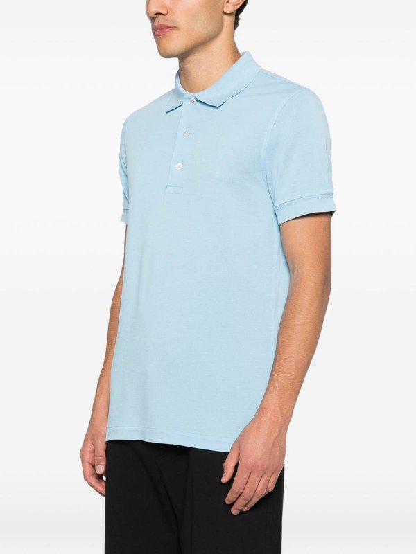 The Best Shops TOM FORD: polo shirts - Cotton Blend Polo Shirt