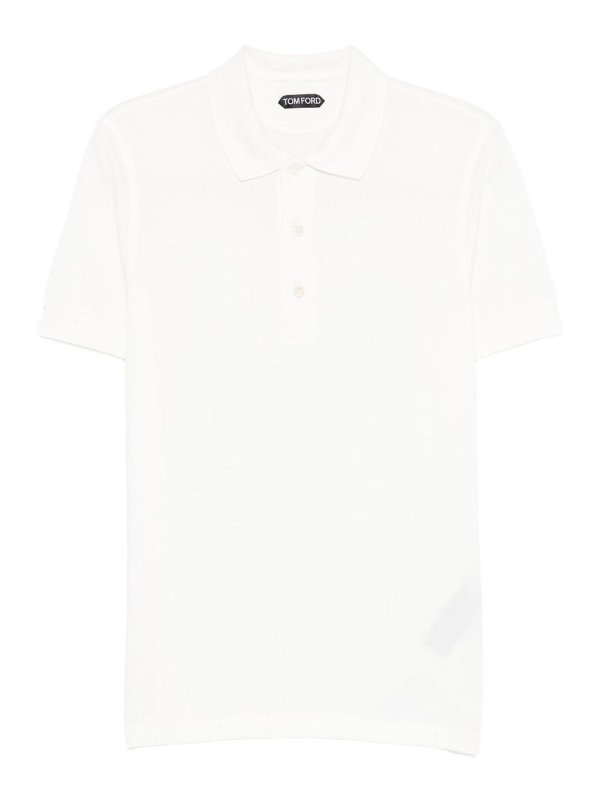 TOM FORD: polo shirts - Cotton Blend Polo Shirt