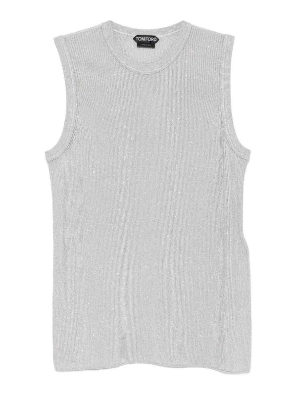TOM FORD: Tops und Tank Tops - Top - Silber