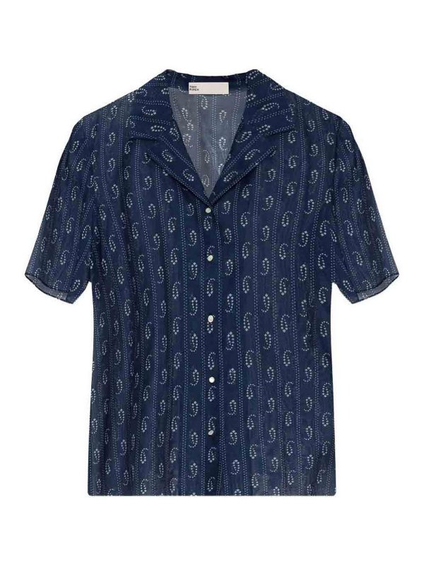 TORY BURCH: シャツ - シャツ - ブルー