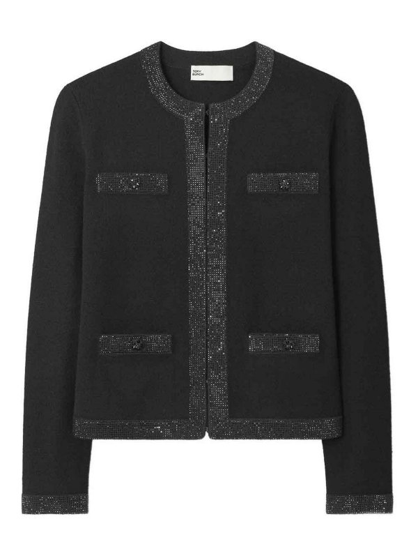 TORY BURCH: Cardigans - Cardigan - Noir