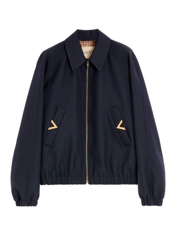 VALENTINO GARAVANI: Kurze Daunenjacken - Daunenjacke - Blau