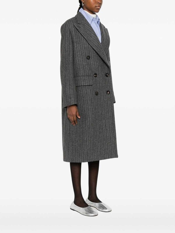 The Best Shops ALBERTO BIANI: knee length coats - Wool Double-Breasted Coat