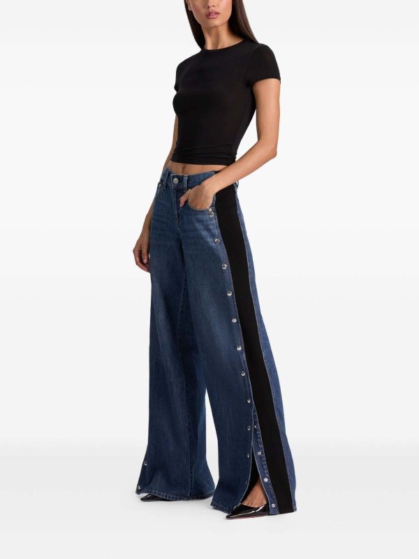 フレアジーンズ - ブルー shop online: ALICE+OLIVIA