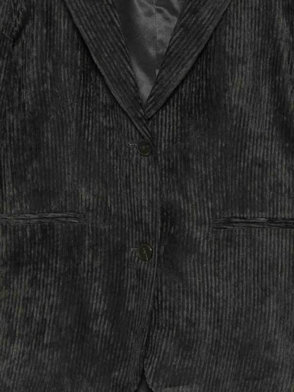 ALYSI: blazers online - Velvet Single-Breasted Jacket