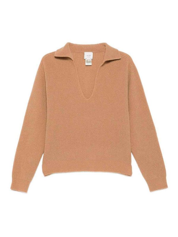 ALYSI: polo shirts - Wool Polo Sweater