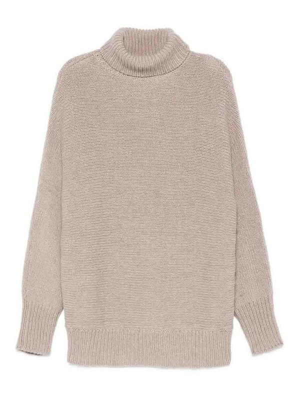 ALYSI: Pull col rond - Pull Col Rond - Beige