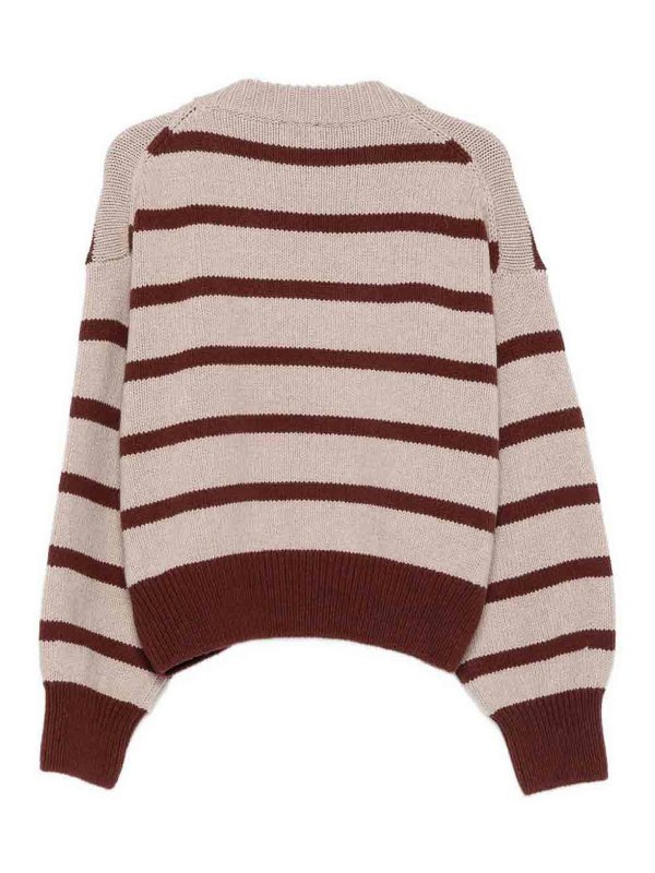 ALYSI: crew necks online - Striped Wool Jumper