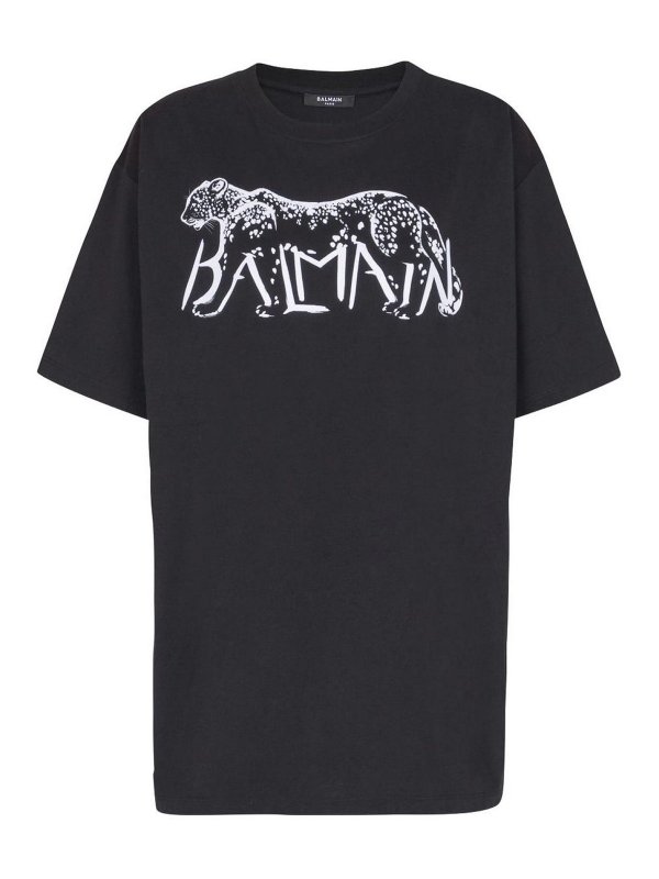 Balmain: T-shirts - T-Shirt - Schwarz